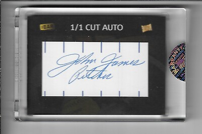 #ad JOHNNY JAMES 2020 THE BAR PIECES OF THE PAST 1 1 CUT AUTO 1961 NEW YORK YANKEES
