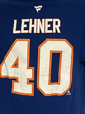#ad New York Islanders Blue Robin Lehner Fanatics Mens T Shirt small