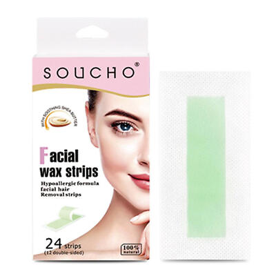 #ad 24*Portable Body Wax Strips for Face Leg Underarms Bikini WomenWax Hair Removal