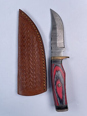 #ad Handmade Steel Hunting Knife Skinning Knife Fixed Blade
