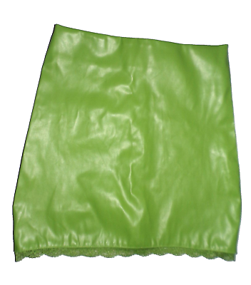 #ad New Women#x27;s Shein lace hem Faux leather pastel green mini Skirt Size small LB2