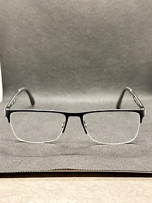 #ad Ray Ban RB6335 2503 56 17 145 Black Rectangle Eyeglasses Frame hard case