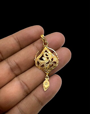 #ad 22KT SOLID GOLD GORGEOUS PENDANT INDIAN CRAFTMEN HANDMADE GOLD PENDANT