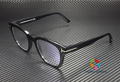 #ad Tom Ford FT5542 B 001 Shiny Black Clear Lens Plastic 50 mm Men#x27;s Eyeglasses