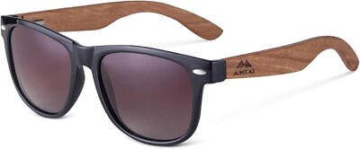 #ad AMEXI Round Wood Sunglasses for Men Women Men Sunglasses Polarized Retro Sungla