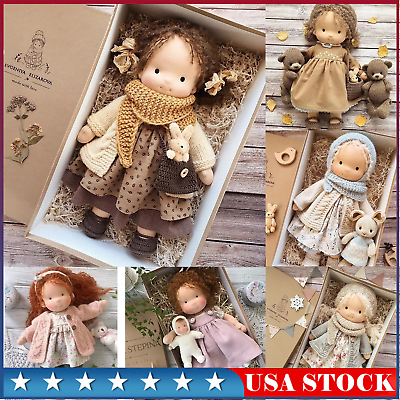 #ad Doll Waldorf Plush Doll Handmade Beautiful Cotton Plush Doll Girls Birthday Gift $30.59