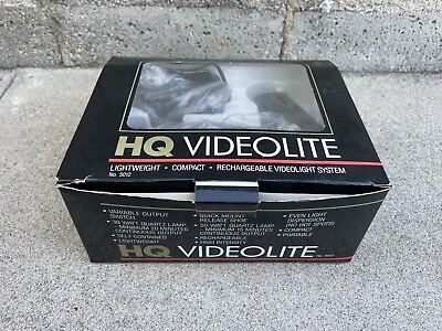 #ad HQ VideoLite System Video Light Camera Quick Lite Mount 1989 HQ Vintage NEW