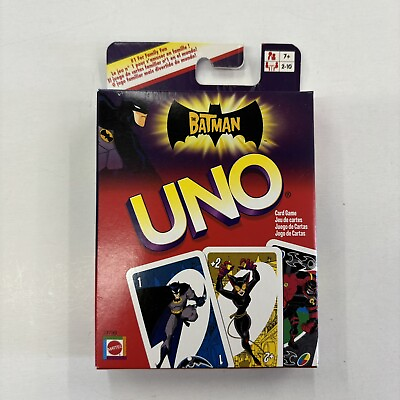 #ad UNO CARD GAME THE BATMAN SUPER HERO MOVIE MATTEL ANIMATED 2005 $25.55