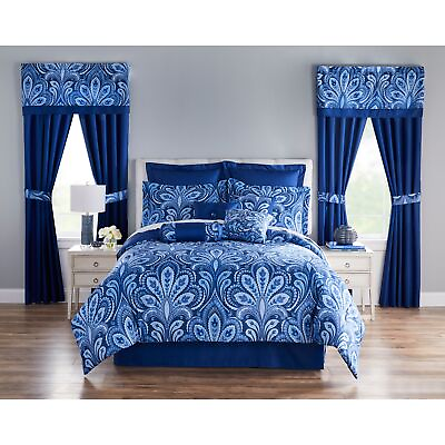 #ad BrylaneHome James 20 Piece Comforter Set Queen Blue