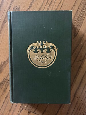#ad antique book St. Elmo by Augusta Evans green gold cover $15.00