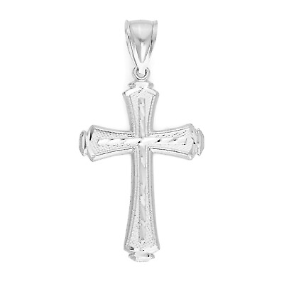 #ad 925 Sterling Silver Cross Pendant Large Cross Religious Jewelry