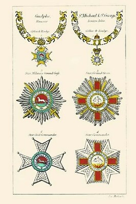 #ad Order of the Geulfs St. Michael amp; St. George by Hugh Clark Art Print