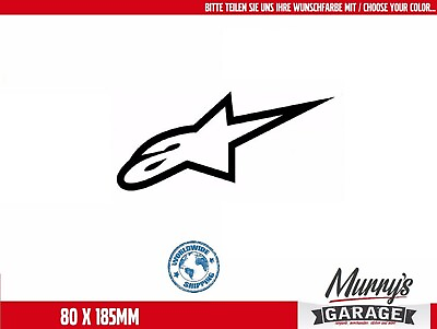 #ad Alpinestars 80x185mm Aufkleber Sticker Motorsport Autocollat Étiquette