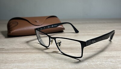 #ad Ray Ban RB 6238 Eyeglasses Black 2509 53 17 145 Rectangular Frames Only W Case