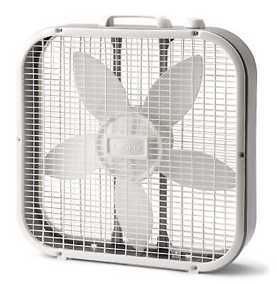 #ad Classic Box Fan with Weather Resistant Motor and 3 Speeds White