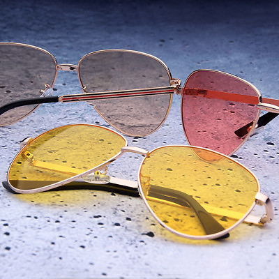 #ad Womens Pilot Retro Luxury Classic Oversized Glasses Eyeglasses Sunglasses UV400