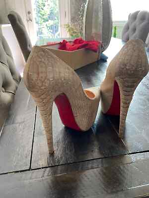 #ad Christian Louboutin Heels Authentic Size 39 Daffodile Beige