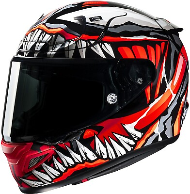 #ad HJC RPHA 12 Maximized Venom Motorcycle Helmet Black Red