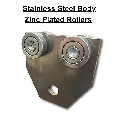 #ad 4 Wheel Stainless Steel Zinc Plated Trolley for Unistrut Channel 600lbs Rated