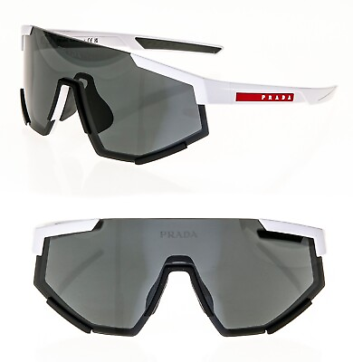 #ad PRADA 04W Linea Rossa IMPAVID Sport Sunglasses White Pilot Wrap Unisex PS04WSF