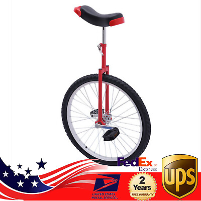 #ad 24quot; Unicycle with Thickened steel pipe adjustable seat Sports Wheel Unicycle