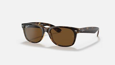 #ad Ray Ban New Wayfarer Tortoise Crystal Brown Polarized 55mm Sunglasses RB2132 $129.96