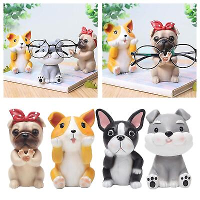 #ad Cute Dog Glasses Holder Stand Resin Eyeglass Retainers Sunglasses Spectacle