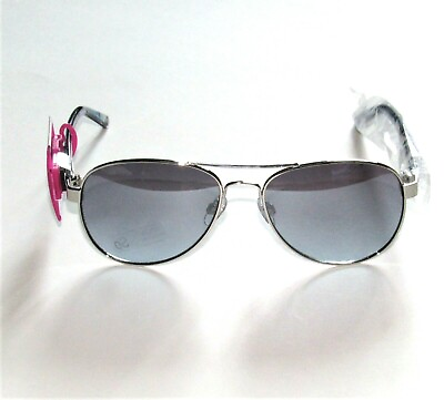#ad Ladies Aviator Sunglasses Silver Frame Rim NEW Kohls Womens Sun Glasses SO nwt