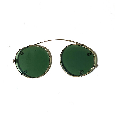 #ad #ad Vintage Green Lenses Sunglasses Eye Glasses Clip On Spectacles Steampunk Retro