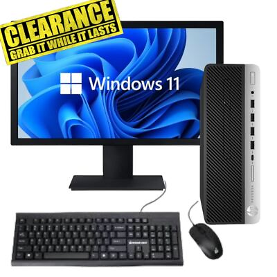 #ad HP Desktop Computer PC up to 16GB RAM 1TB SSD 20 22in LCD Windows 11 Pro WiFi BT