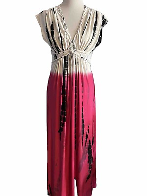 #ad Venus Women Large Dress Tie Dye Pink Sleeveless Maxi Dress 55” Total Length