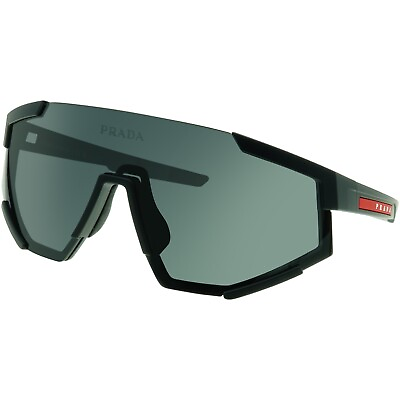 #ad Prada Linea Rossa Shield Sunglasses PS04WS PS 04WS DG006F Black Rubber Men#x27;s