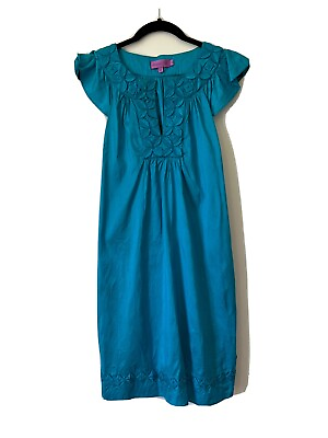 #ad Beautiful Christiane Celle Calypso Silk Turquoise Dress EXCELLENT CONDITION S