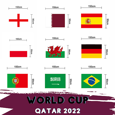 #ad Large 5x3FT Shoulder Country Flags National World Cup Rugby 2022 Football Sport