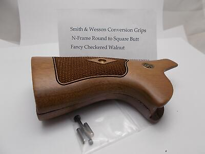 #ad 248700000 Smith Wesson N Frame Walnut Conversion Grips Round to Square Butt $80.99