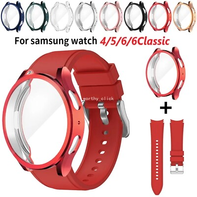 #ad For Samsung Galaxy Watch 4 5 6 40mm 44mm 45mm 47 Sport Silicone Watch Band Strap