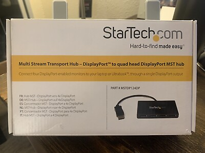 #ad StarTech DisplayPort to DisplayPort Multi Monitor Splitter 4 Port MST Hub