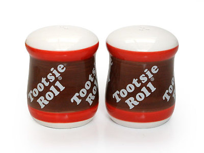 #ad Tootsie Roll Ceramic Salt and Pepper Shaker Set