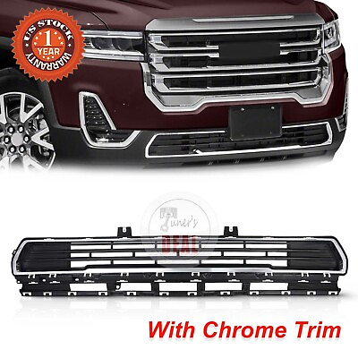 #ad For 2020 2023 GMC Acadia Front Bumper Grille Lower Grill W Chrome Trim 84710312
