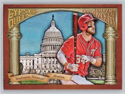 #ad 2015 TOPPS GYPSY QUEEN #PC BH BRYCE HARPER PILLARS OF THE COMMUNITY NATIONALS