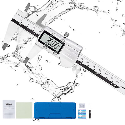 #ad 6quot; 150mm Digital Caliper Stainless Steel Vernier Micrometer LCD Measuring Tool