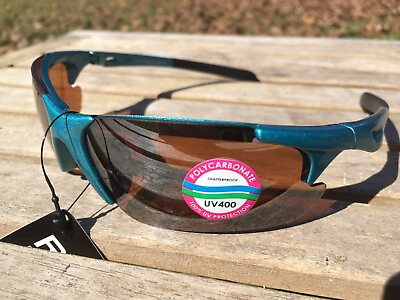 #ad RAZE Eyewear Sunglasses Peak Turquoise HD brown high definition Lens 12613
