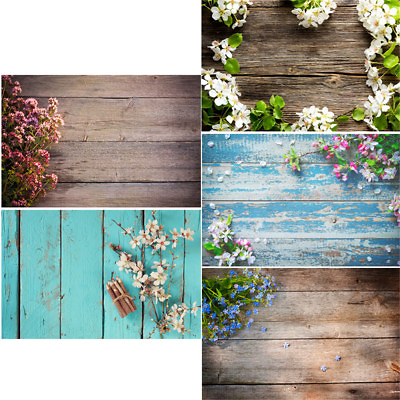 #ad Flower Wood Floor Photography Wedding Backdrop Studio Photo Background Props $7.98
