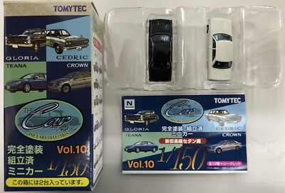 #ad Geocolle Tomytec The Car Collection Vol.10 Nissan Cedric Black White 148 149 Set