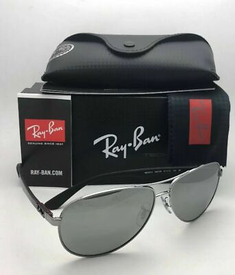 #ad Polarized RAY BAN Sunglasses TECH SERIES RB 8313 004 K6 61 13 Gunmetal w Mirror