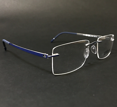 #ad Silhouette Eyeglasses Frames 5529 FG 4510 Momentum Pacific Blue Silver 52 19 140