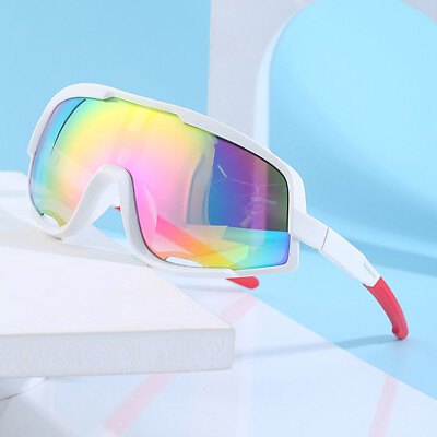 #ad Outdoor Cycling Sports Goggle Oversized Mirror Windproof Shield Sunglasses UV400