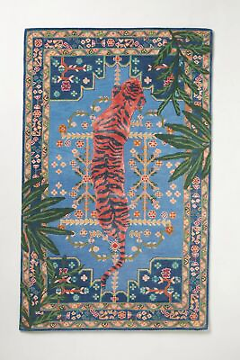 #ad Tufted Bengal Tiger Rug Hand Tufted Rug Tufted Wool Rug Hand Tuft Rug