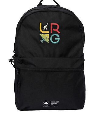 #ad LRG Men#x27;s Lifecycle Black Backpack Bag Clothing Apparel Skateboarding Skate NEW
