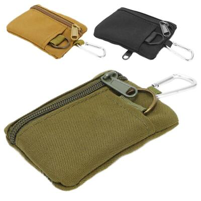 #ad Molle Key Card Bag Purse Carabiner Outdoor Nylon Wallet Holder $7.05